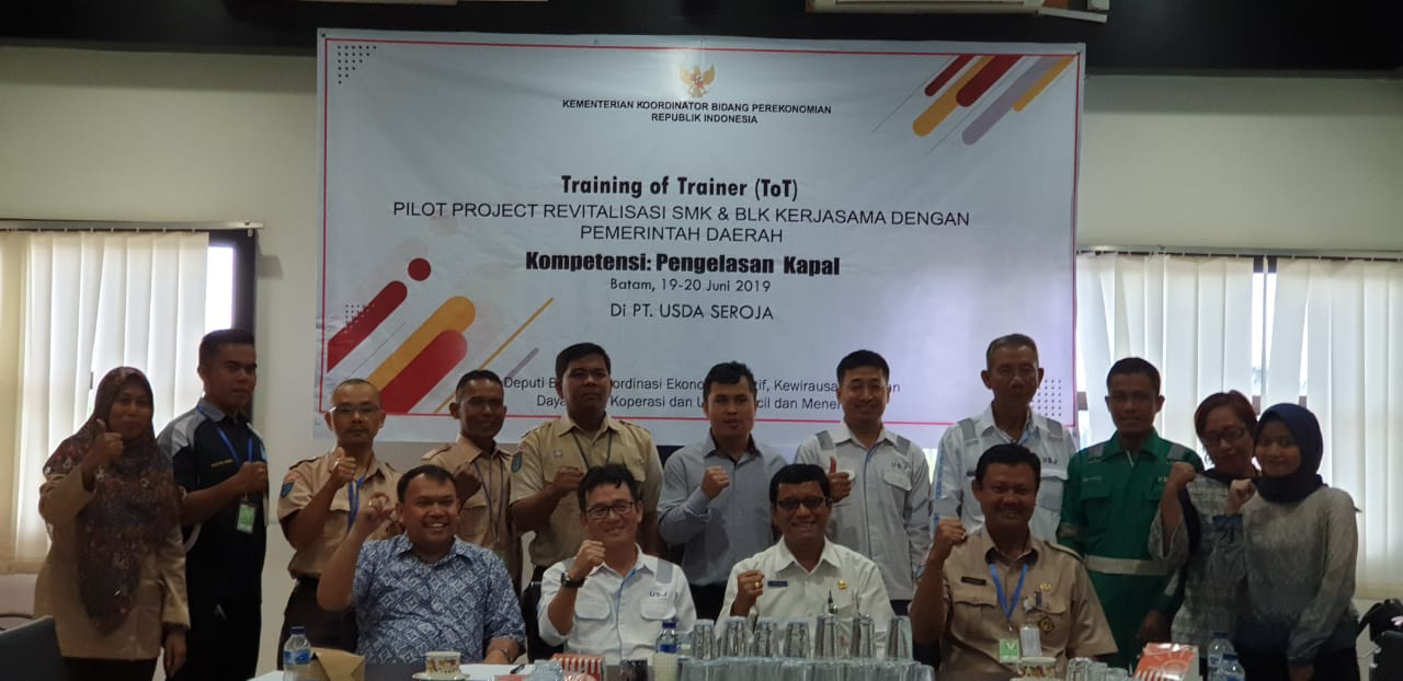 Gambar utama Lanjutkan Pilot Project Revitalisasi SMK; TOT Guru Produktif  SMKN 5 Batam di PT. Usda Seroja Jaya Batam