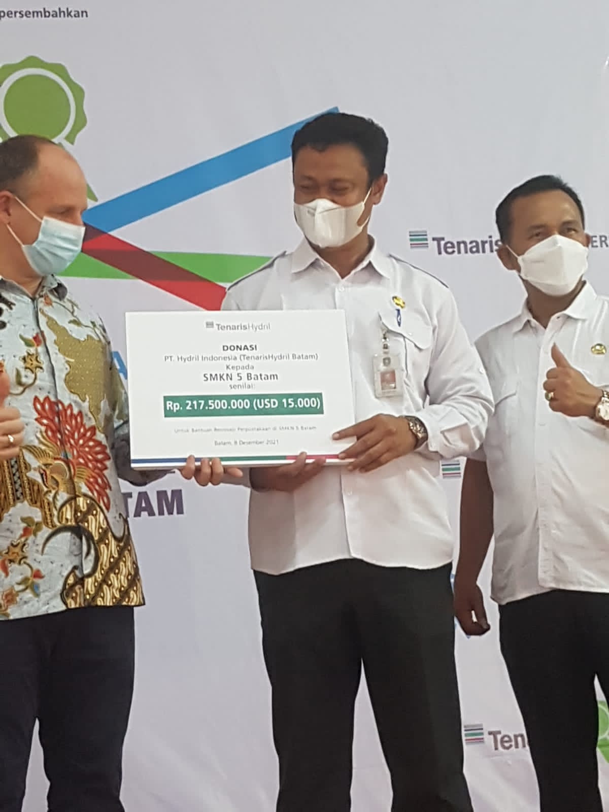 Gambar utama SMKN 5 Batam Mendapat Bantuan Sebesar USD 15.000 dari PT Tenaris Hydril Batam