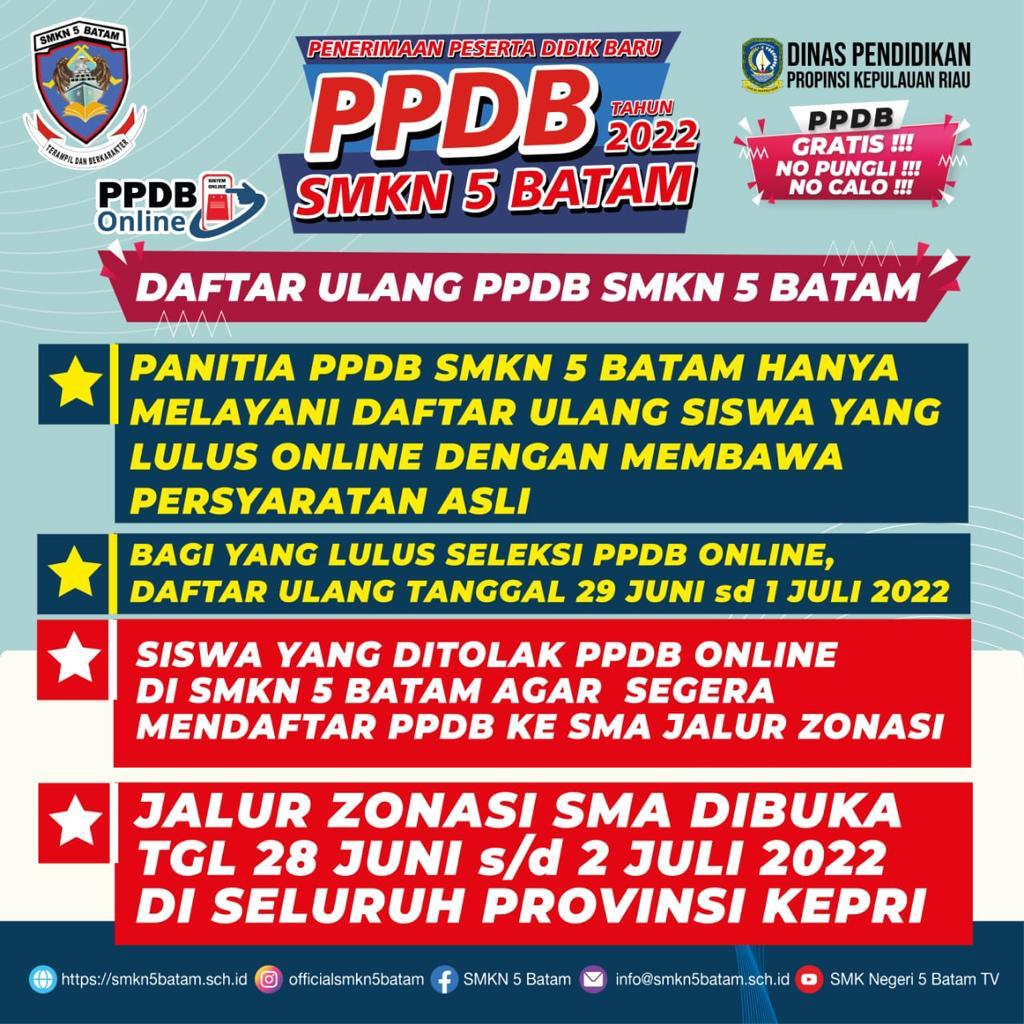 Gambar utama PPDB SMK Sudah Ditutup, Pendaftar di SMKN 5 Batam Membludak